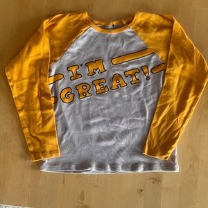 Mini Rodini “I’M GREAT” Yellow and Gray Long Sleeve Shirt - 7-9 years